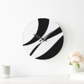 Zwart witte Stripe Design Square Wall klok (Huis)