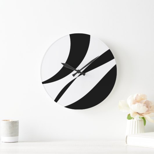 Zwart witte Stripe Design Square Wall klok (Huis)