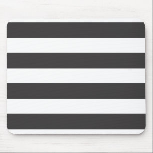 Zwart-witte stripes Mousepad Muismat