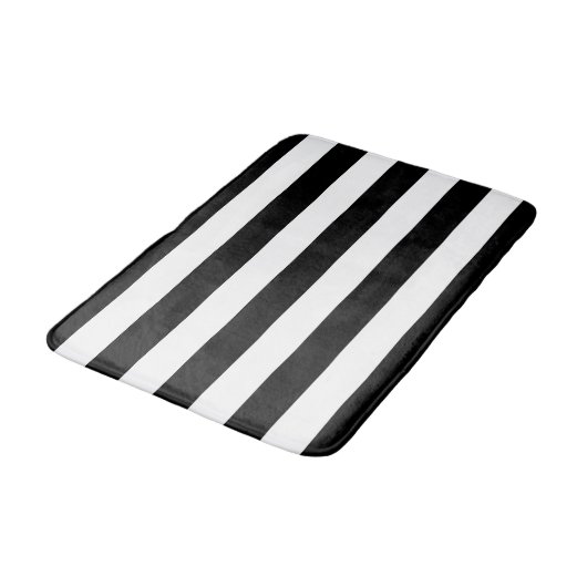 Zwart-witte strips Bath Mat (Gekanteld)