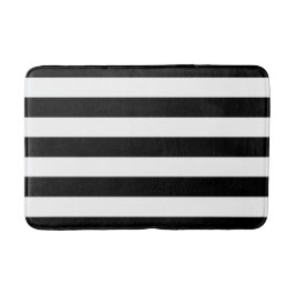 Zwart-witte strips Bath Mat