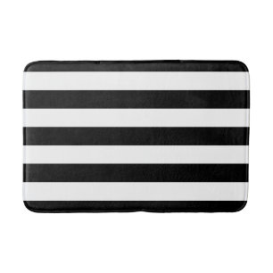 Zwart-witte strips Bath Mat