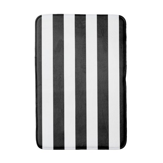 Zwart-witte strips Bath Mat (Voorkant Verticaal)