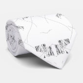 Zwart-witte stropdas | Luxe Mannen cadeau (Opgerold)