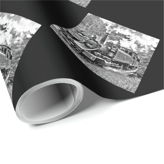 Zwart-witte  stuurmachinemotor cadeaupapier (Rol Hoek)