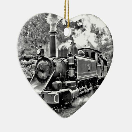 Zwart-witte  stuurmachinemotor keramisch ornament (Rechts)