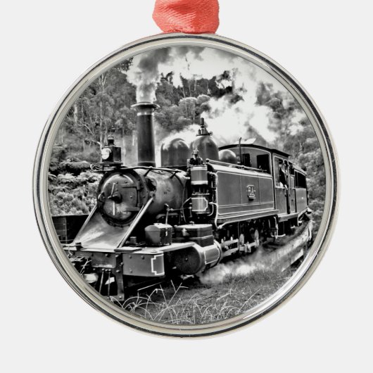 Zwart-witte  stuurmachinemotor metalen ornament (Voorkant)