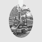 Zwart-witte stuurmachinemotor ornament (voorkant)