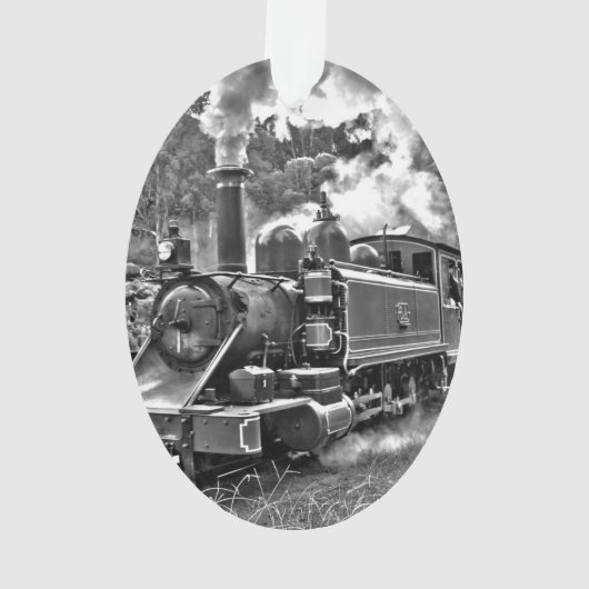 Zwart-witte stuurmachinemotor ornament (achterkant)