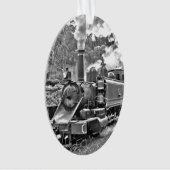 Zwart-witte stuurmachinemotor ornament (voorkant)