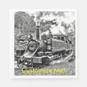 Zwart-witte  stuurmachinemotor servet (Voorkant)