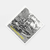 Zwart-witte  stuurmachinemotor servet (Hoek)