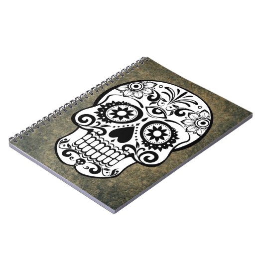 Zwart-witte suiker Schildertje Notitieboek (Linkerzijde)