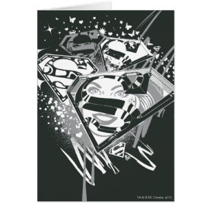 Zwart-witte Supergirl