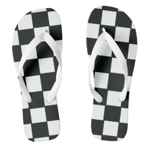 Zwart-witte teenslippers