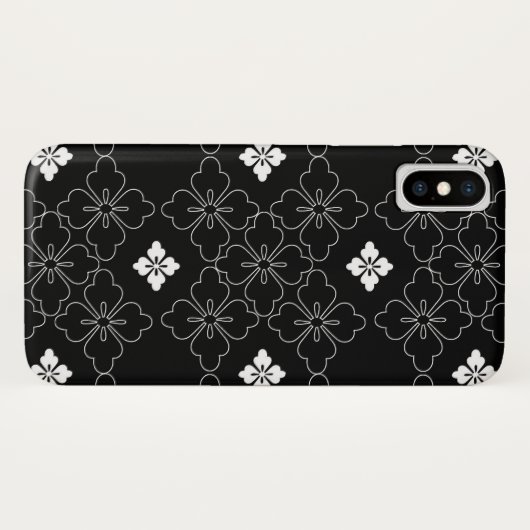 Zwart-witte Tegels iPhone/iPad draagtas Case-Mate iPhone Case (Achterkant (horizontaal))