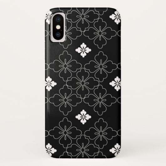 Zwart-witte Tegels iPhone/iPad draagtas Case-Mate iPhone Case (Achterkant)