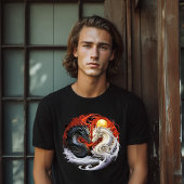 Zwart-witte tekeningen t-shirt