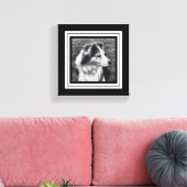 Zwart-witte telefoon Pic Mini Size Canvas Afdruk (Insitu (Woonkamer))