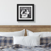 Zwart-witte telefoon Pic Mini Size Canvas Afdruk (Insitu (Slaapkamer))