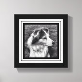 Zwart-witte telefoon Pic Mini Size Canvas Afdruk (Voorkant)