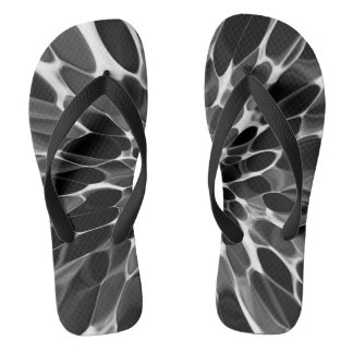 Zwart-witte Tie-dye Teenslippers