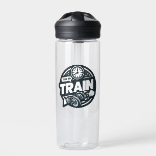 Zwart-witte tijd om waterfles te trainen