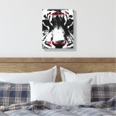 Zwart-witte tijger geeft nooit Motivatie op Canvas Afdruk (Insitu (Slaapkamer))