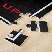 Zwart-witte tijger geeft nooit Motivatie op Legpuzzel (Zijkant)