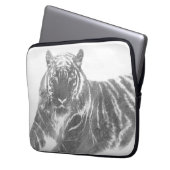 Zwart-Witte Tijger Laptop Sleeve (Voorkant Links)