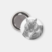 Zwart-Witte Tijger Magneet (Voorkant / Achterkant)