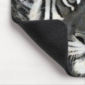 Zwart-witte tijger Mousepad Muismat (Hoek)