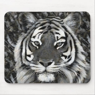 Zwart-witte tijger Mousepad Muismat