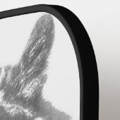 Zwart-Witte Tijger Pickleball Paddle (Links Detail)