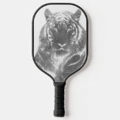Zwart-Witte Tijger Pickleball Paddle (Achterkant)