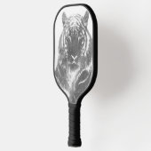 Zwart-Witte Tijger Pickleball Paddle (Links)