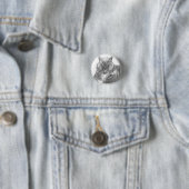 Zwart-Witte Tijger Ronde Button 3,2 Cm (In situ)