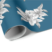 Zwart-witte tijgerlelie cadeaupapier (Rol Hoek)