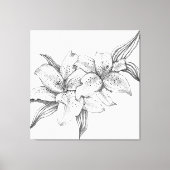 Zwart-witte tijgerlelie canvas afdruk (Voorkant)