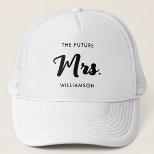 Zwart Witte Toekomst Mrs Achternaam Gaat Trouwen Trucker Pet