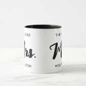 Zwart Witte Toekomstige Mevrouw Achternaam Gaat Tr Mok (Midden)