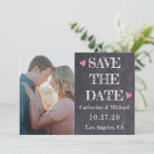 Zwart-witte toetsenbord Foto Save The Date (Staand voorkant)