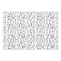 Zwart Witte Toile Bloem Motief Elegant