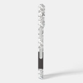Zwart Witte Toile Bloemstuk Aangepaste Naam Case-Mate iPhone Case (Achterkant / Rechts)