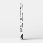 Zwart & Witte Tokyo Case-Mate iPhone Case (Achterkant / Links)