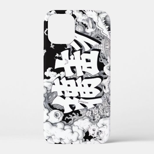 Zwart & Witte Tokyo Case-Mate iPhone Case (Achterkant)