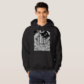 Zwart & Witte Tokyo Hoodie (Voorkant volledig)
