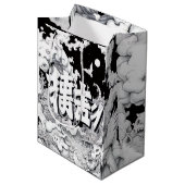 Zwart & Witte Tokyo Medium Cadeauzakje (Voorkant Gekanteld)