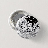 Zwart & Witte Tokyo Ronde Button 3,2 Cm (Voorkant /achterkant)