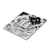 Zwart & Witte Tokyo Tegeltje (Zijkant)